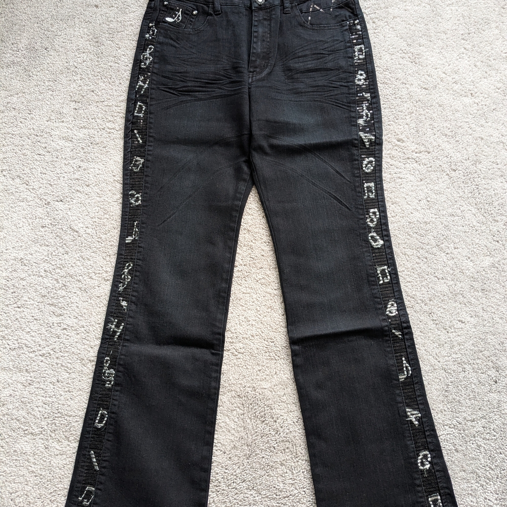 Black Embellished Women Jeans